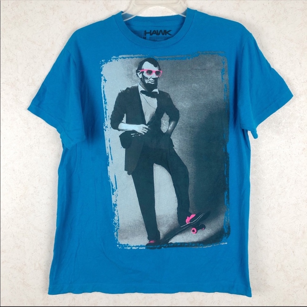 Tony Hawk Abraham Lincoln skateboard shirt